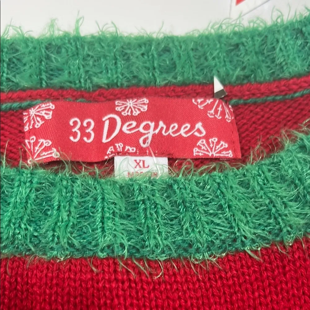 Festive Red Llama Sweater Christmas sweater Size XL - Image 4