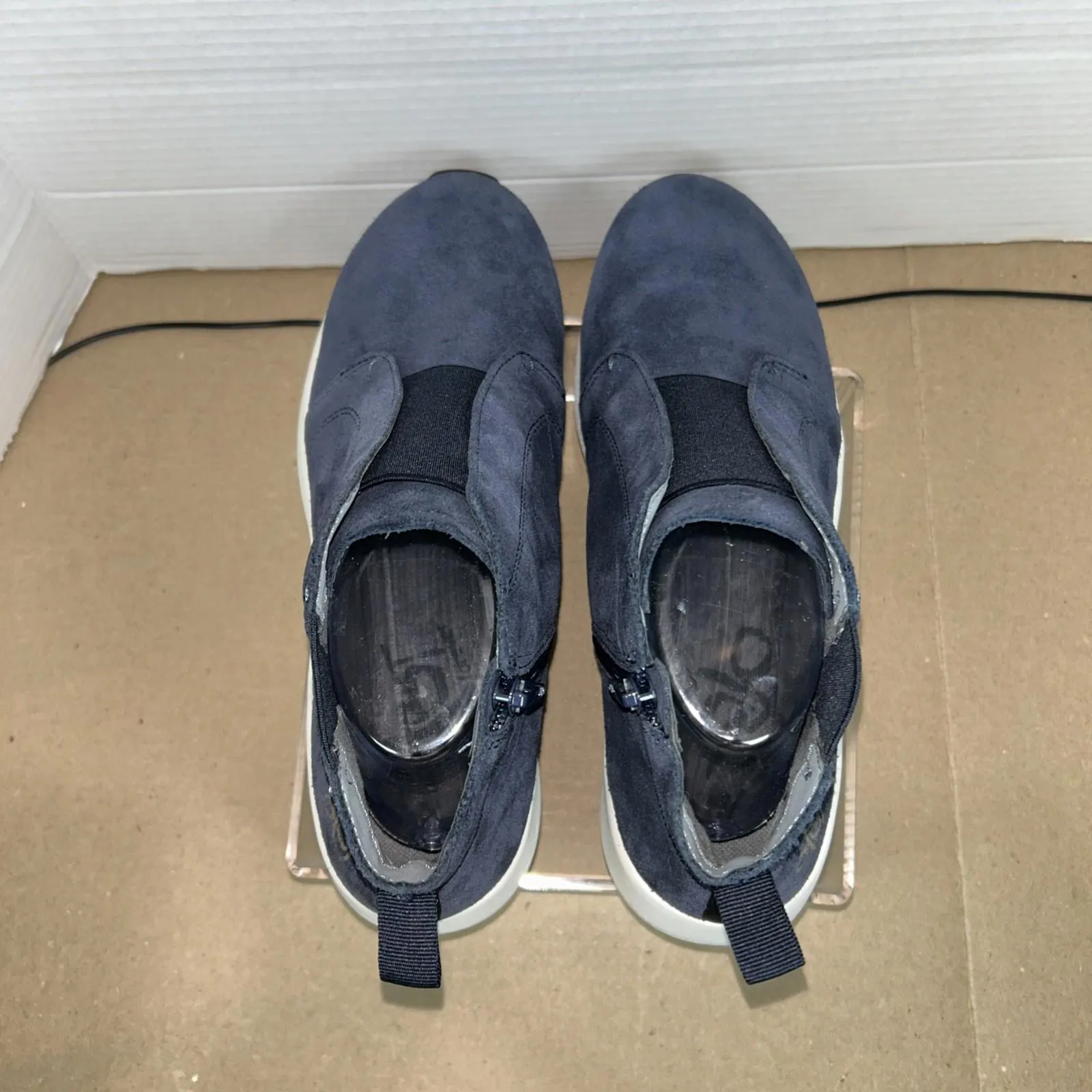 OTBT Shoes Womens Size 9.5 Bethel Blue Suede Leather Zip Ankle Booties - Image 6