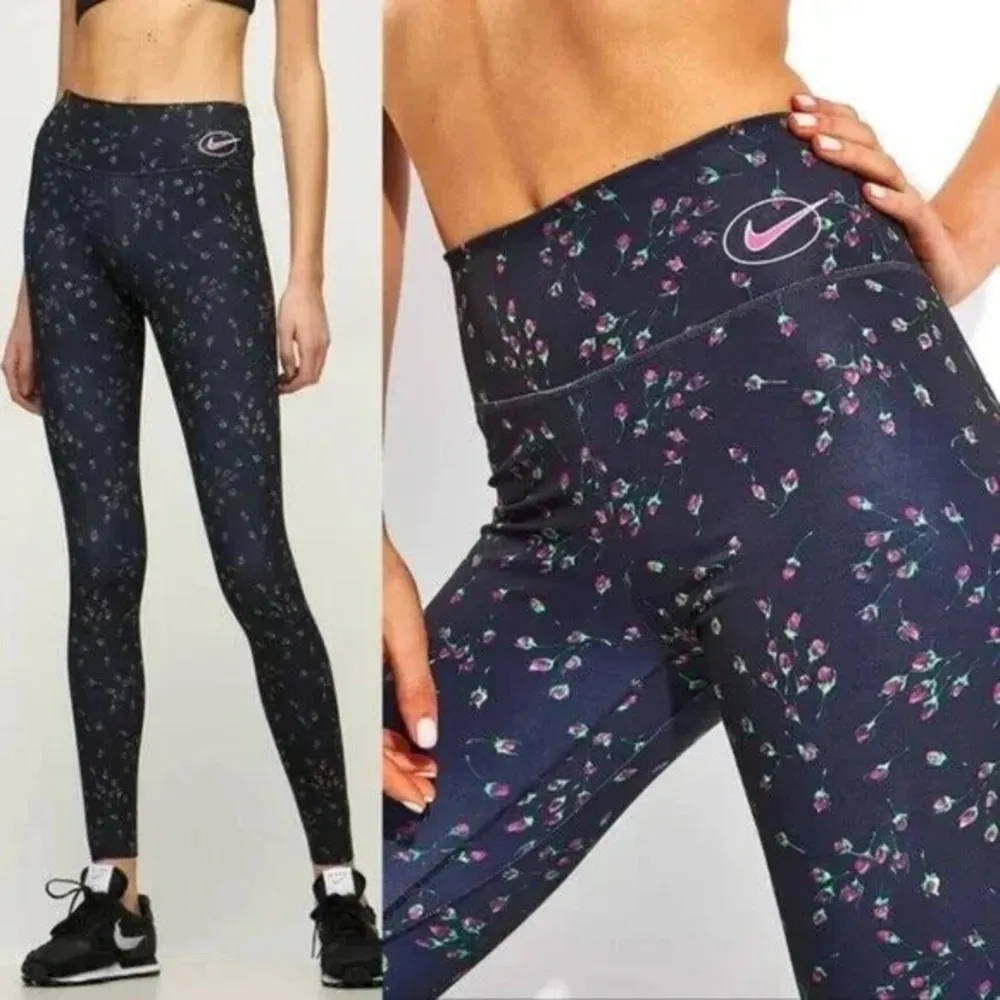 NWT NIKE Womens Dri-FIT One Luxe Roses Full Length Training Leggings - Image 3
