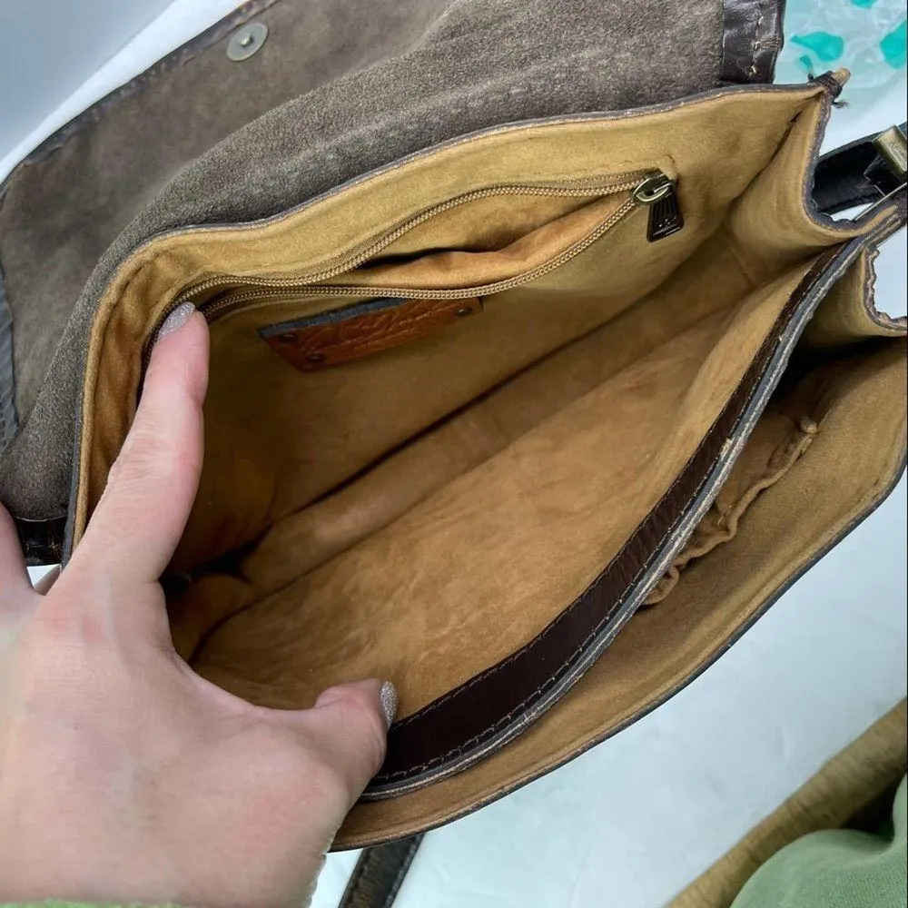 Patricia Nash Italian Woven Leather Messenger Crossbody Bag - Image 11