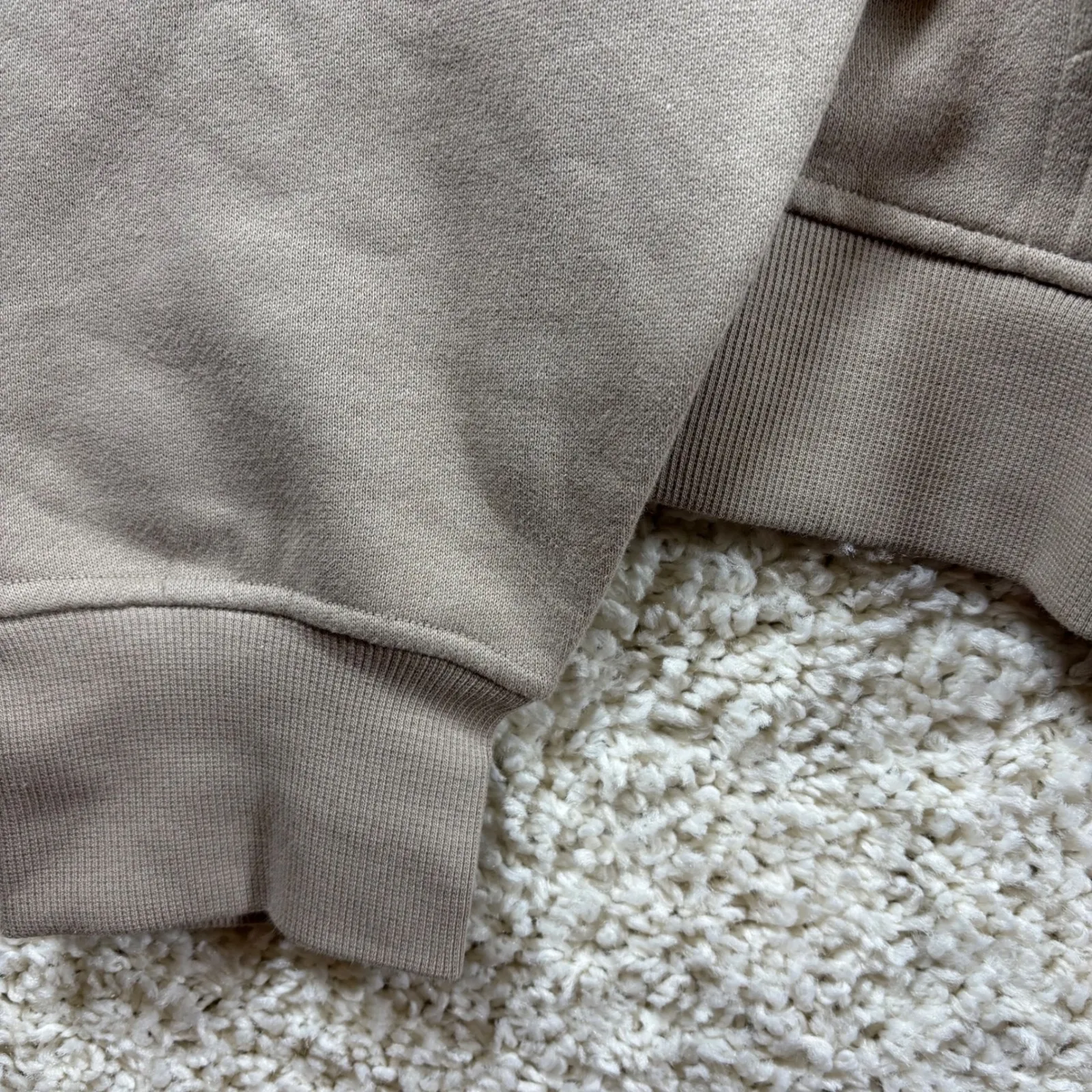 Lululemon Scuba Oversized Full Zip Hoodie Beige XL XXL LW3HTLS - Image 7