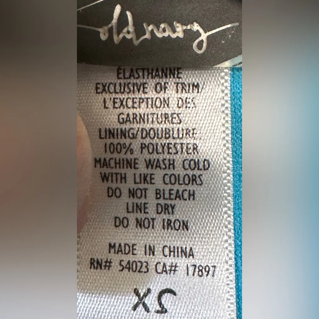 Old Navy Blue Green Bead Tie Bikini Bottoms Women's Sz XS - Image 5