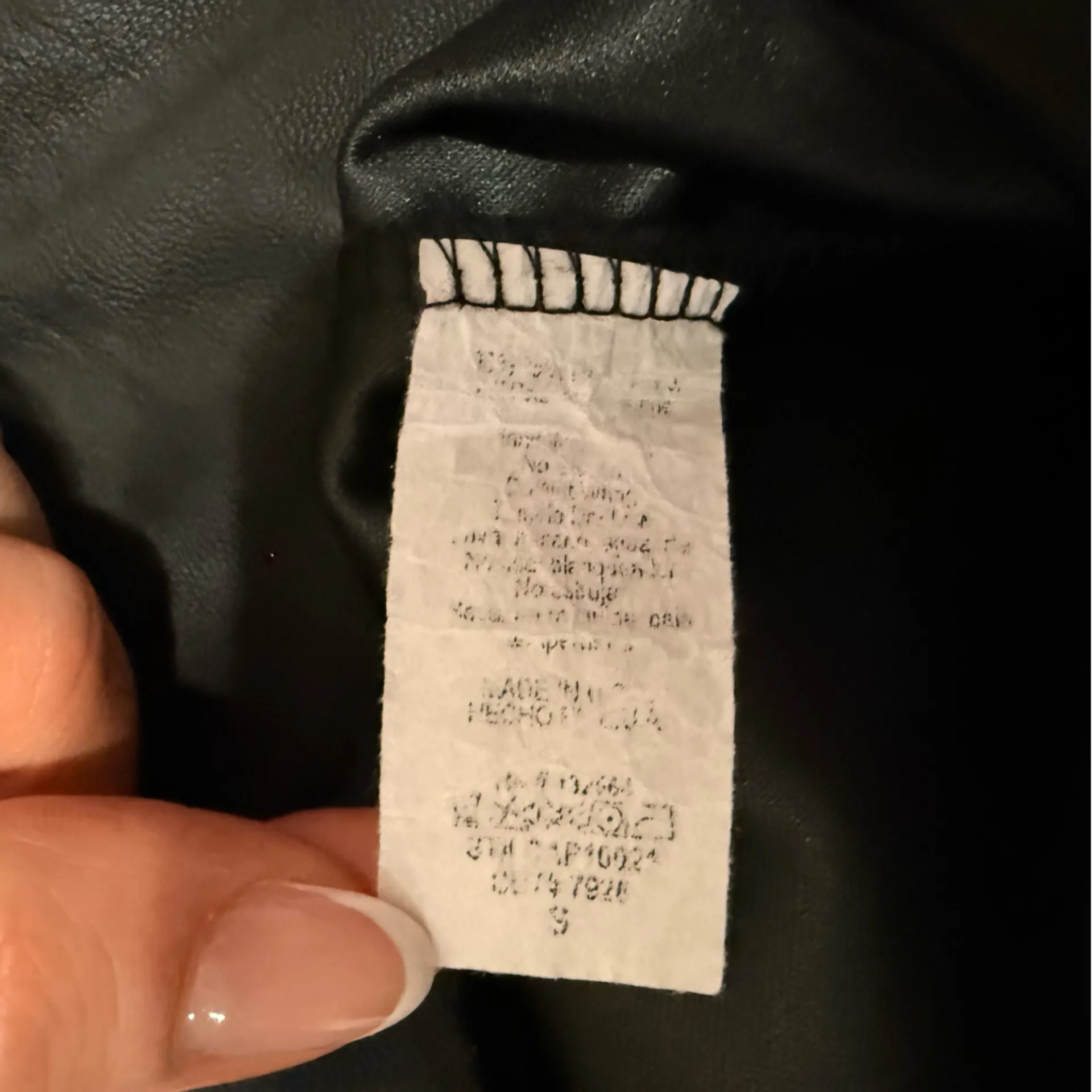 Canvas Faux Leather Pants Black - Image 6