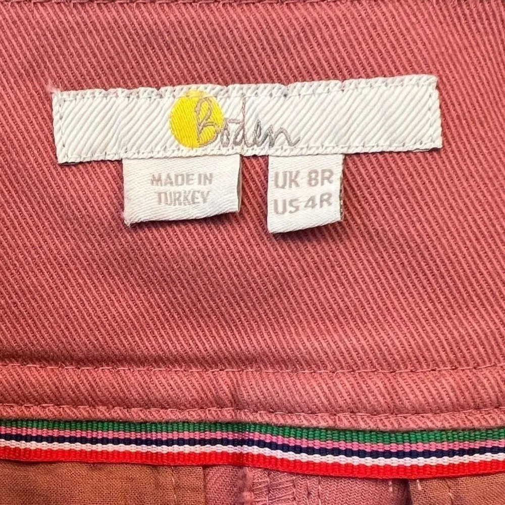 Boden High Rise Women’s Pleat Front Rose Khakis Size 4 Pink - Image 7