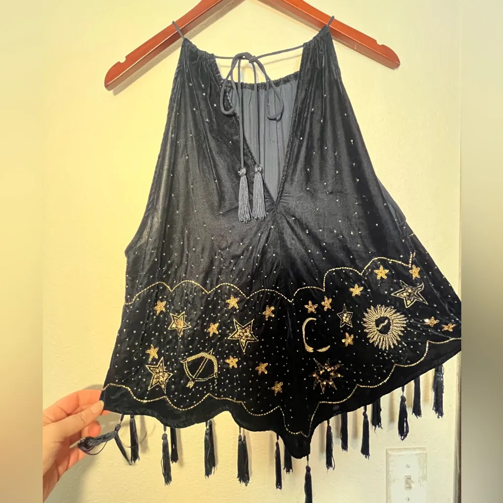 Free People  Midnight Magic Embellished Top - Image 5