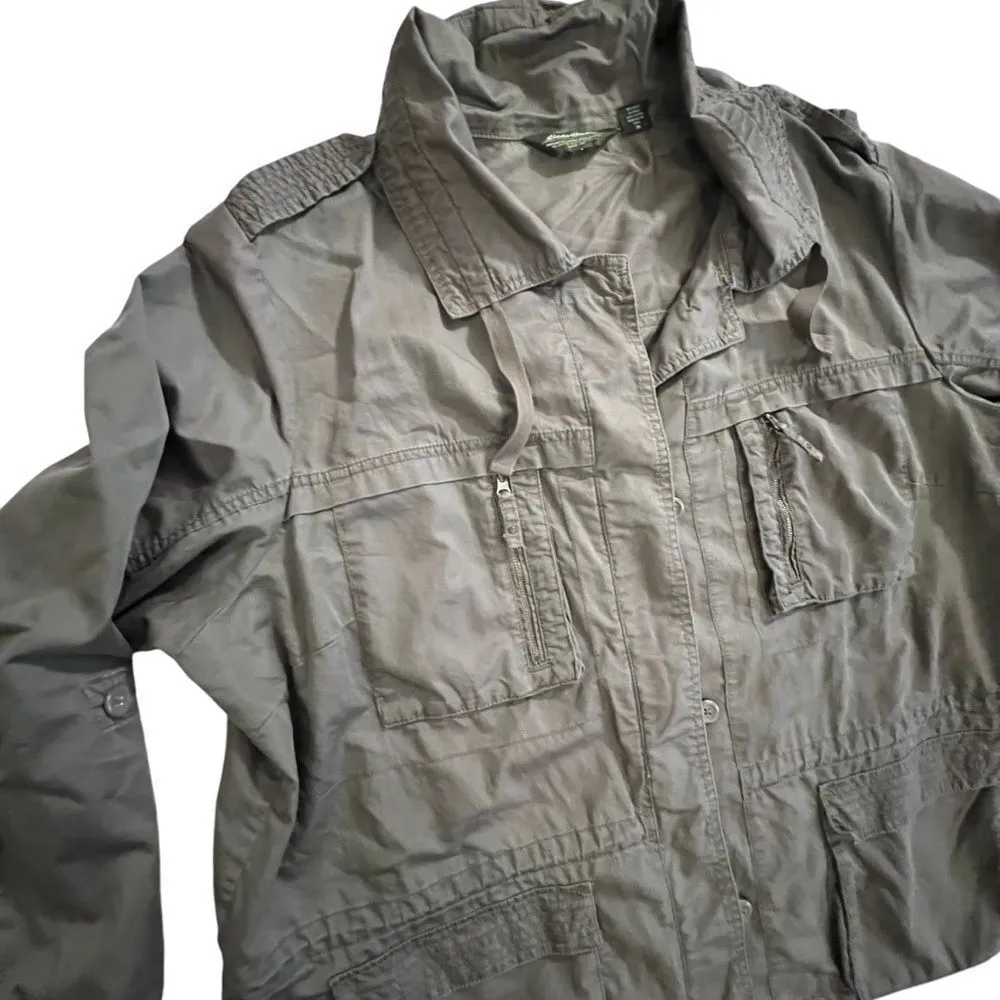 Eddie Bauer Women’s Utility Cargo Jacket 3X Military Style - Image 5