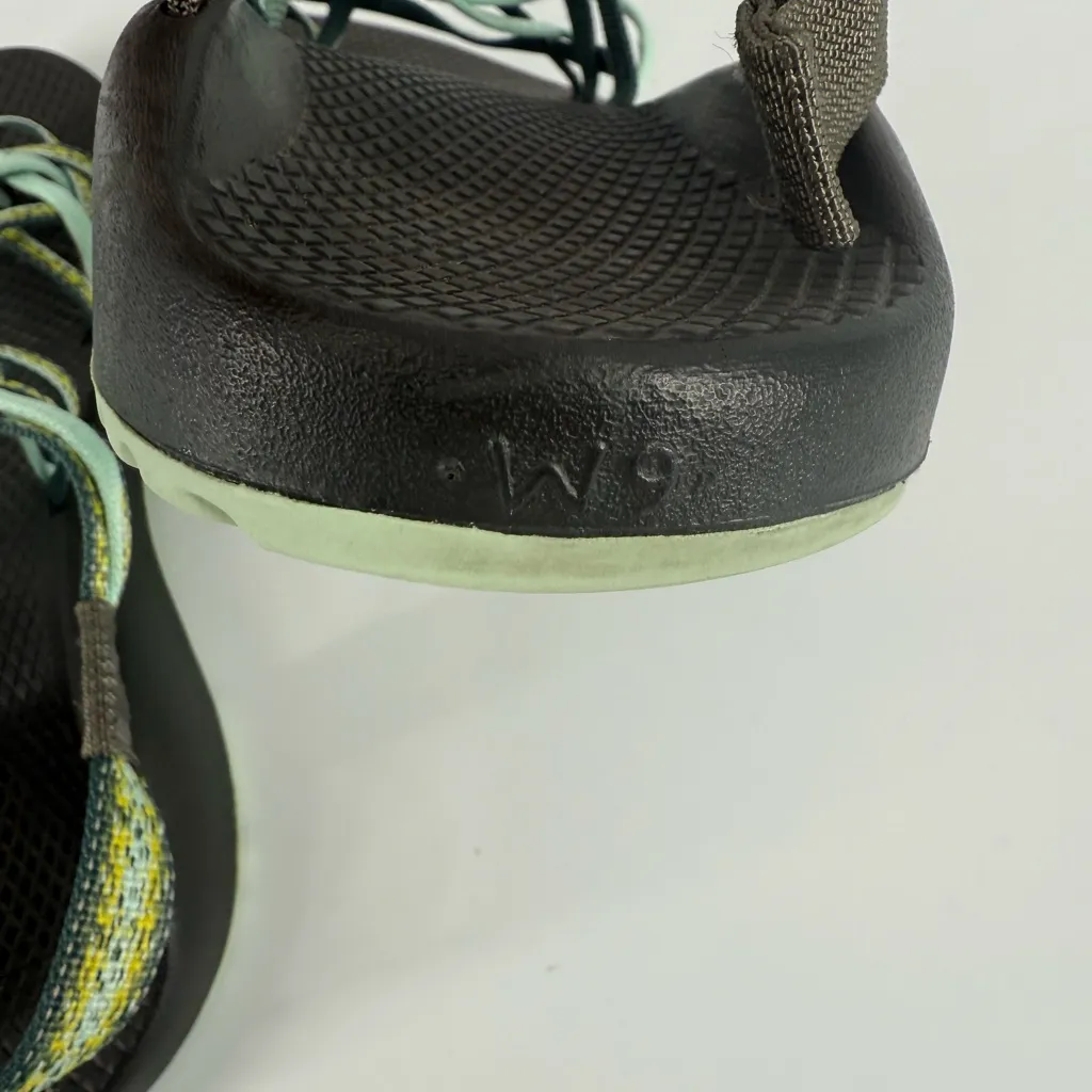 Chaco ZX/3 Classic Triple Strap Sport Sandals Shoes Teal Mint Green Women Size 9 - Image 4