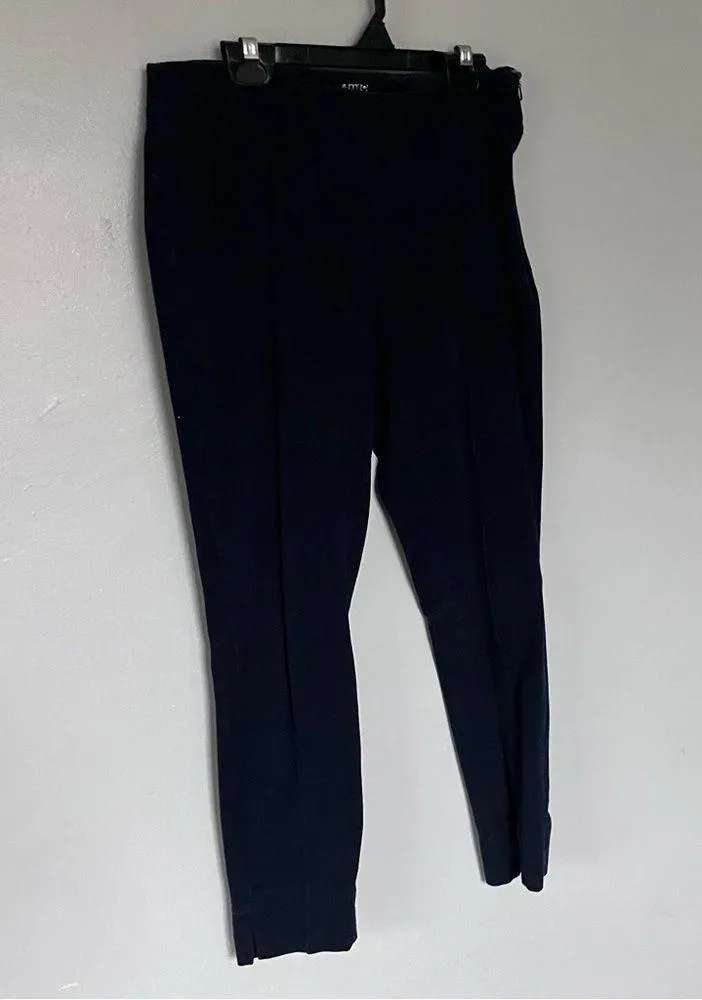 Apt. 9 Side Zip Cropped Ankle Length Capris Pants Navy Blue Small 4 - Image 12