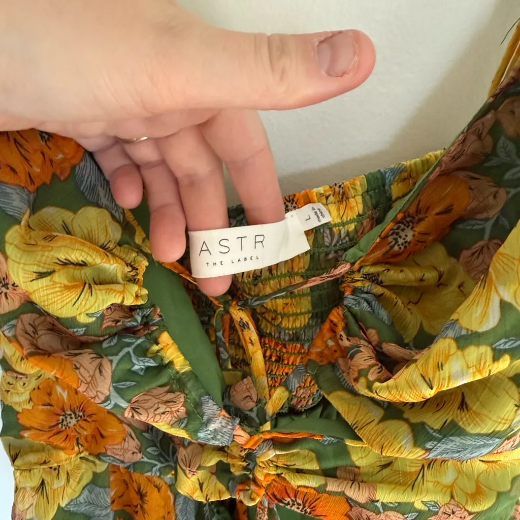 ASTR the Label Women's Brandy Floral-Print Cutout Maxi Dress Size Large - Image 5