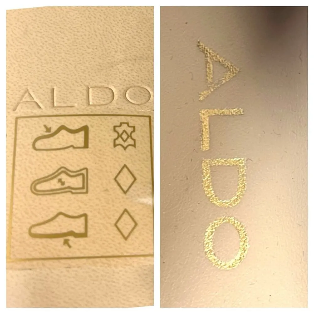 ALDO Stiletto 4” High Heels Black Purple Silver Metallic Floral Women’s Size 7M - Image 11