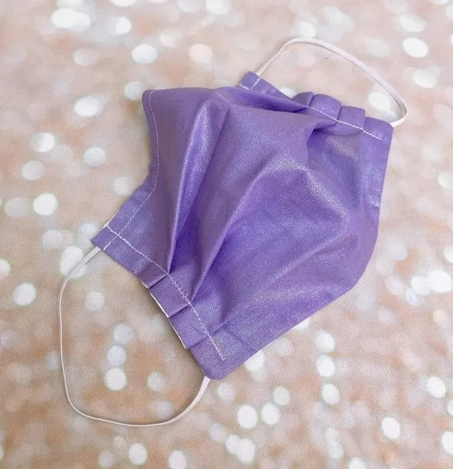 Purple Iridescent Premium Cotton Face Mask - Image 2