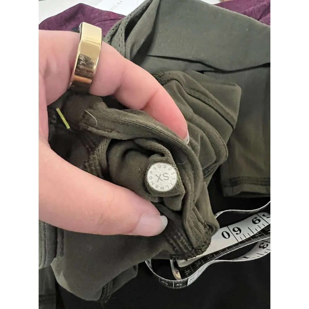 Womens Lululemon Align High Rise Olive Green Capri Cropped Leggings Pant Size XS - Image 5