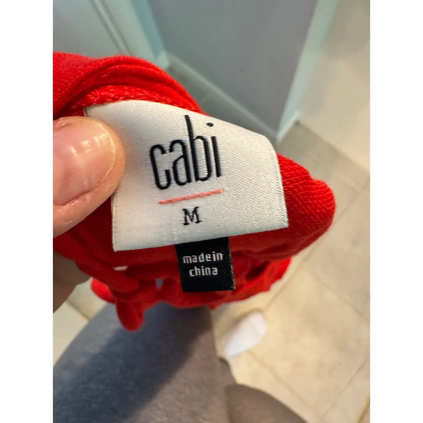 Cabi Red Uptown Jumpsuit, Wide Leg, Smocked Waist, Sleeveless (M) - Image 7