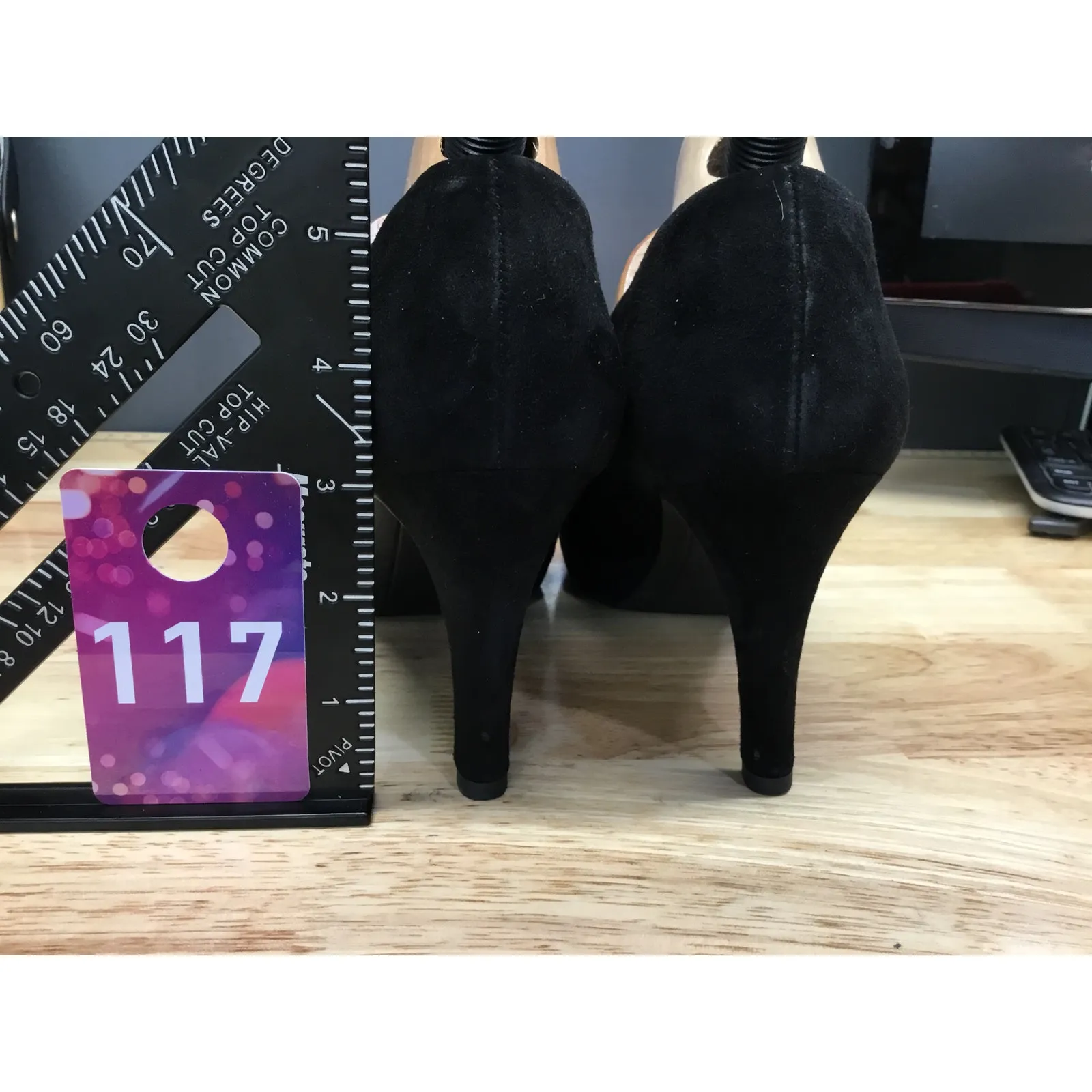 Paul Green Flats Women's US 8.5 Black Suede Stiletto Heel Slip-On Comfort Shoes - Image 3