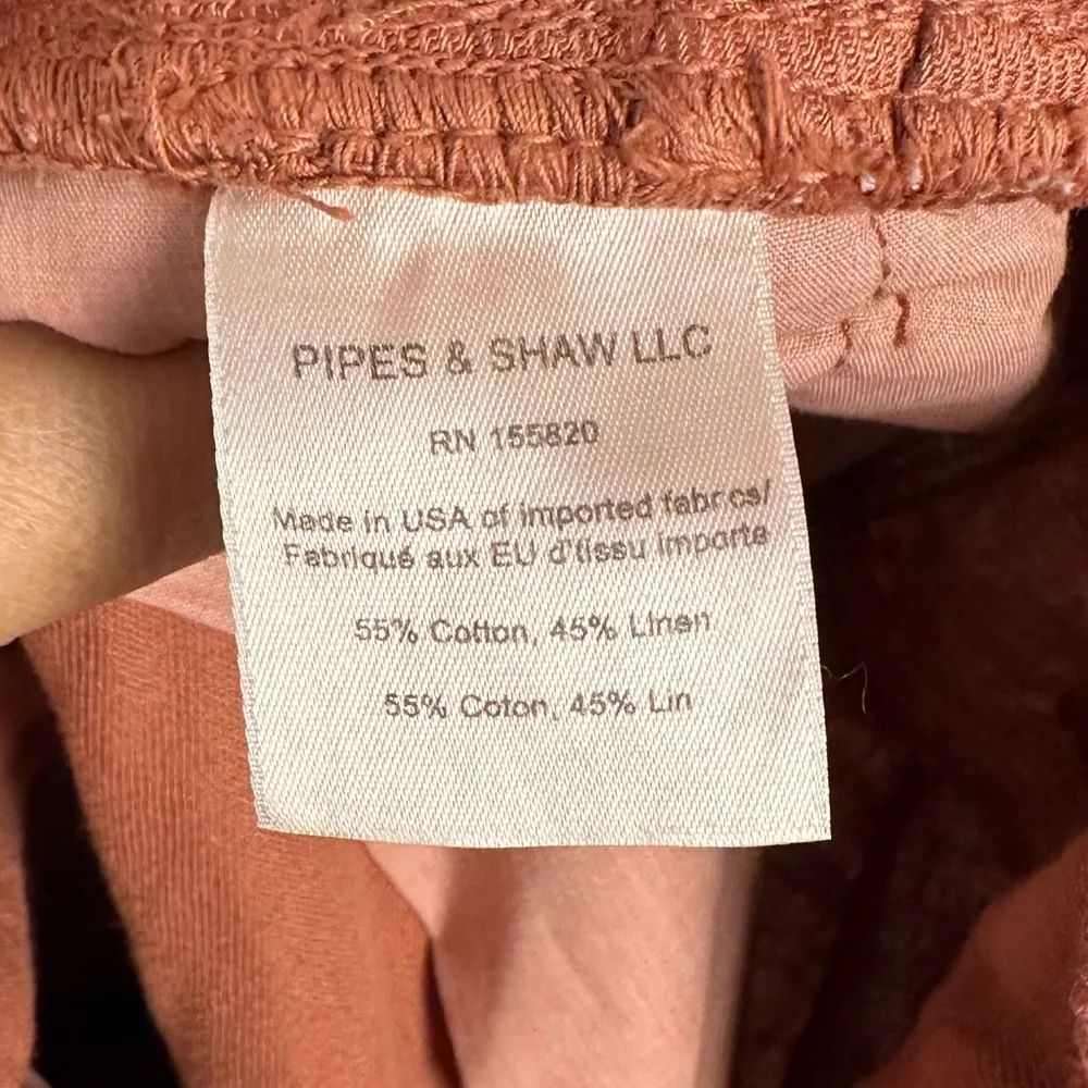 Veronica Beard Karter Paperbag Linen Belted High Rise Straight Leg Pants Sz 4 - Image 4