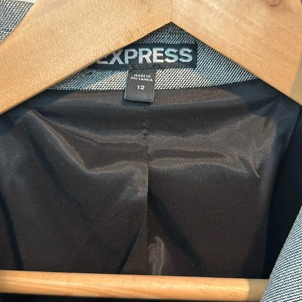 Express Studio Stretch size 12 Gray One Button Blazer Jacket - Image 2