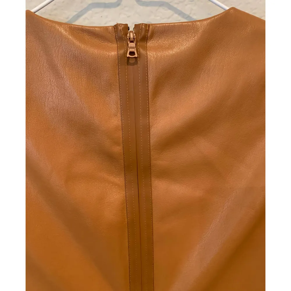 ALICE + OLIVIA Inka Long Sleeve Faux Leather Body-Con Dress (2) - Image 9