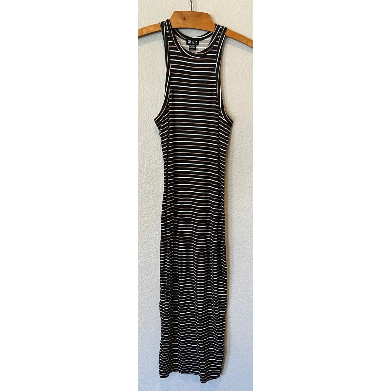 Billabong Young Love Stripe Sleeveless Midi Dress Size Small - Image 9