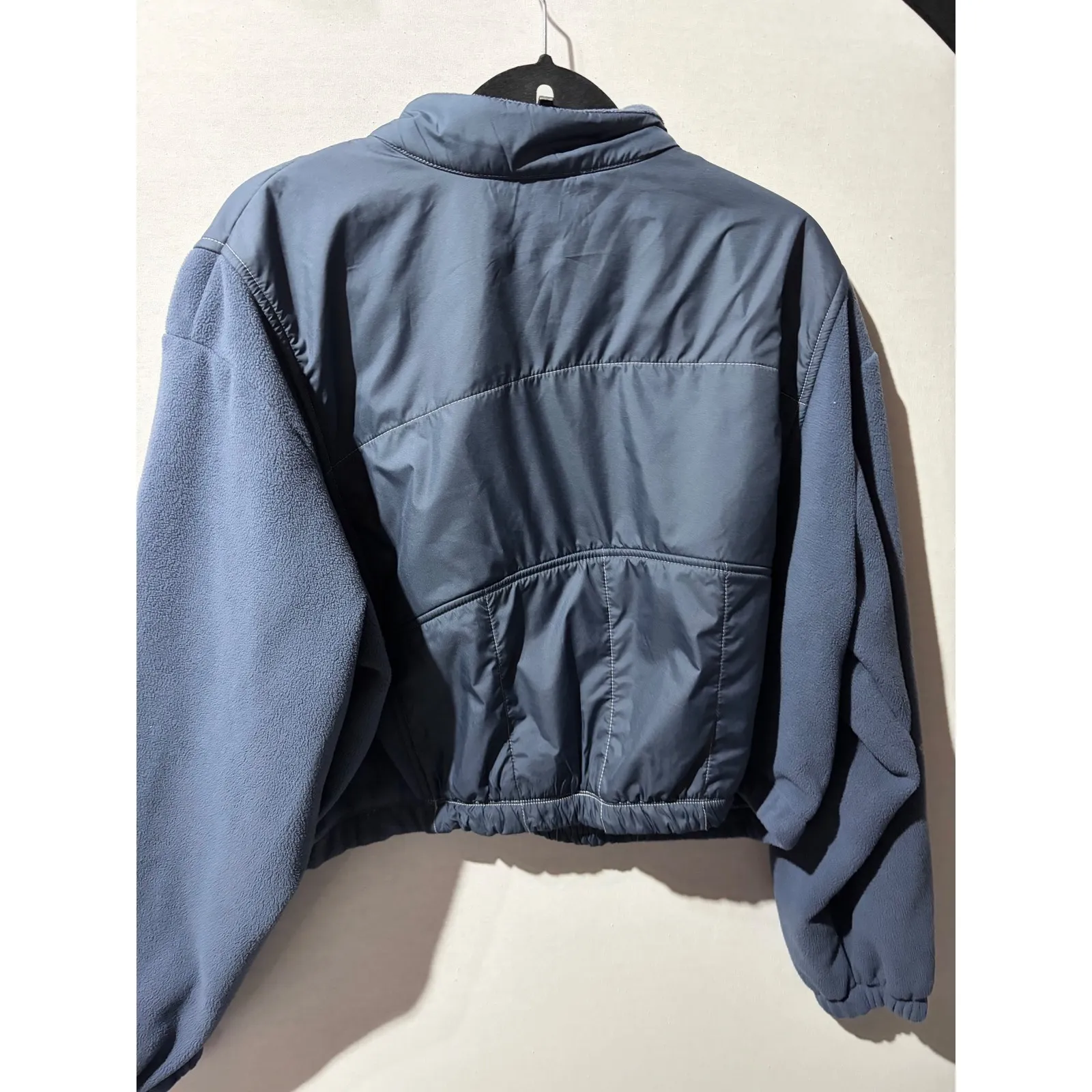 Nike Women's Blue Fleece Pullover Cropped Jacket Size 2X‎ - Image 5