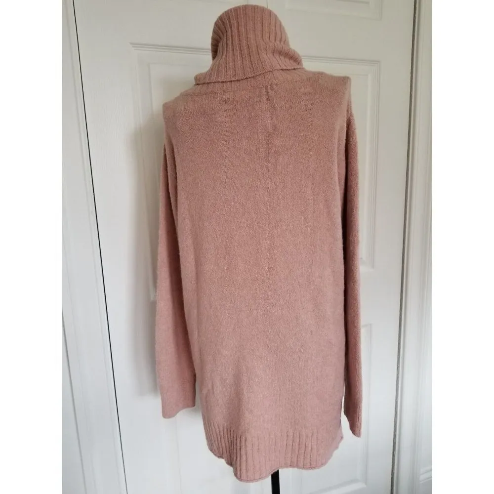 BP Womens Sweater Cowl Neck Knit Soft Pullover Oversized Pink Adobe Size Small - Image 4