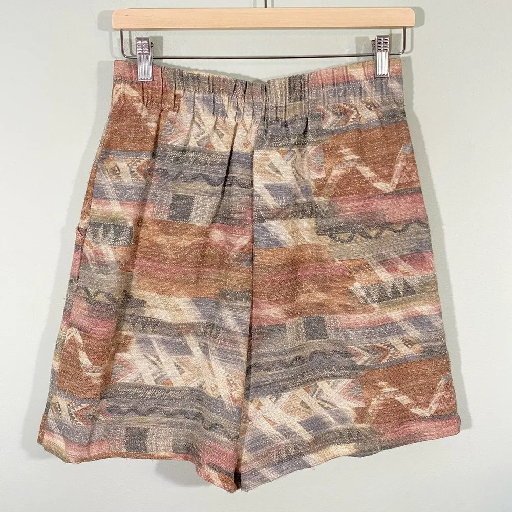 Vintage Brittany Nicole Aztec Print Blazer & Shorts 2 Piece Matching Set Size S - Image 10