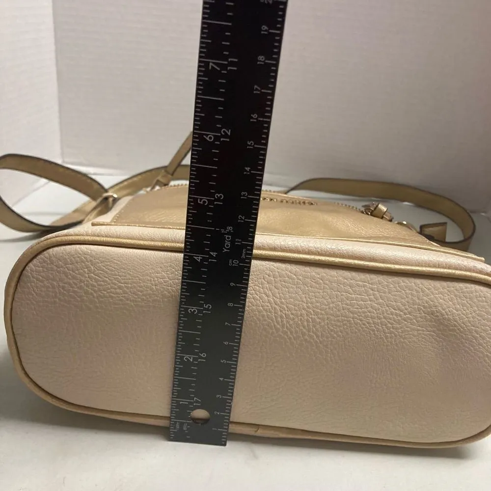 FRANCO SARTO Gold & Cream Crossbody Handbag 9X4X9 - Image 6