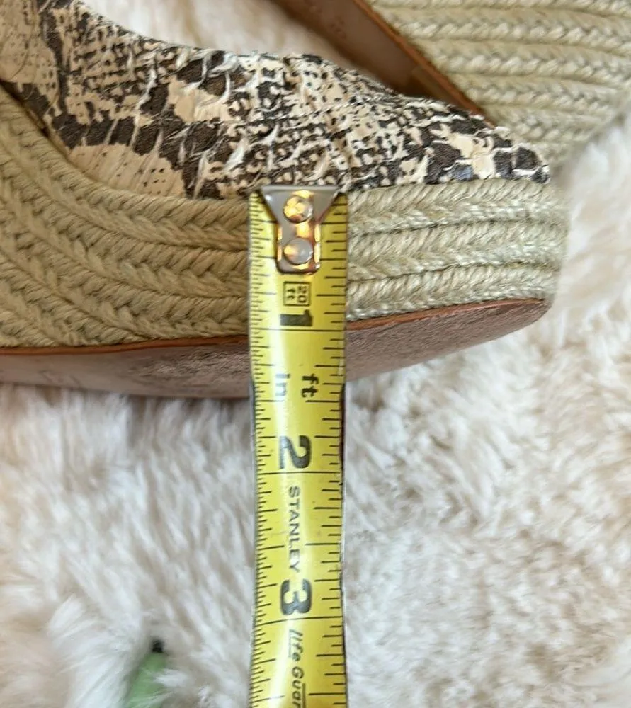 Coach Maritza Snake Espadrille Wedge Sandals - Image 9