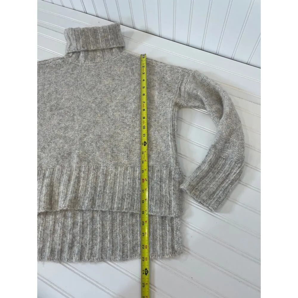 Marled Gray Turtle Neck Pullover Sweater Size XS - Image 4