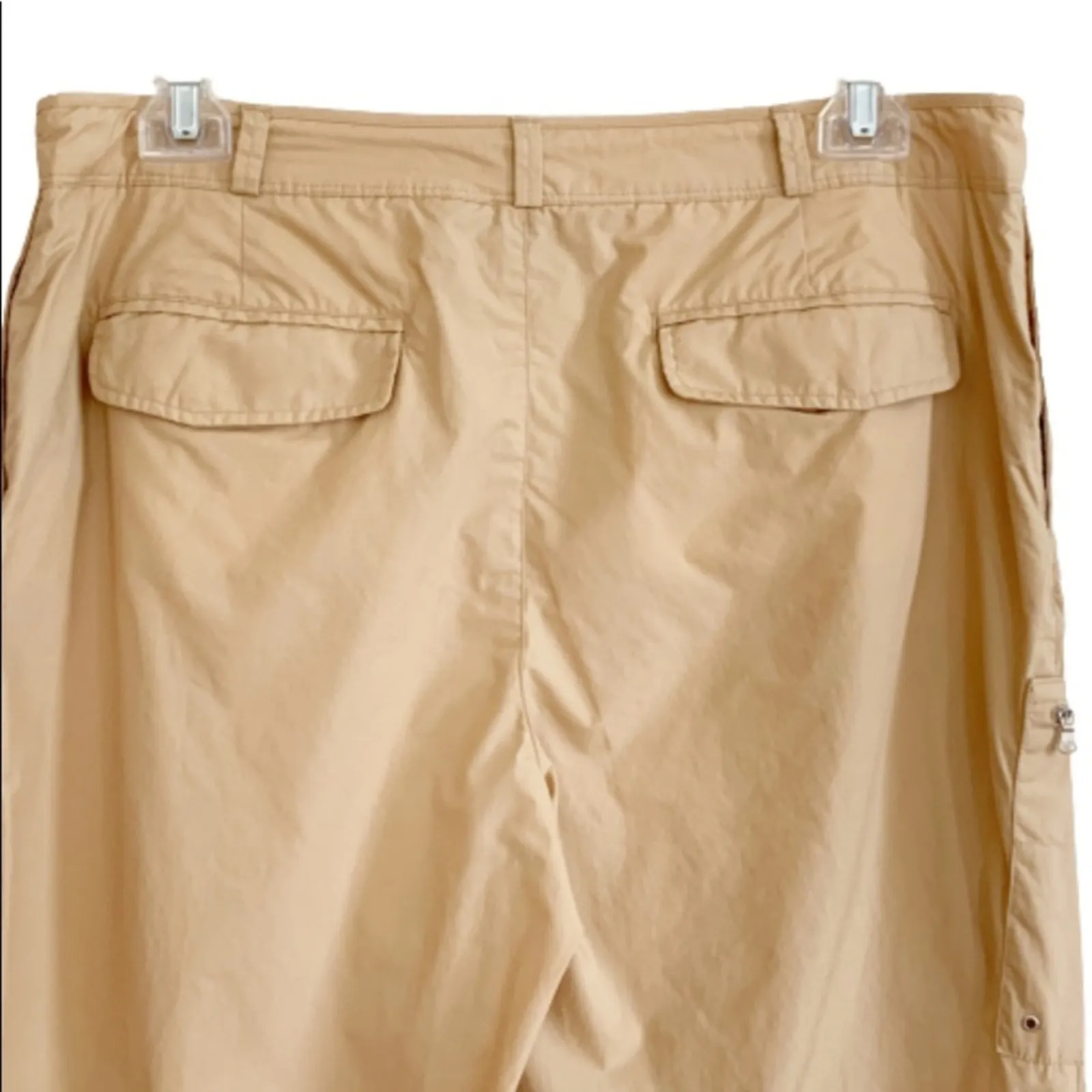 Lauren Ralph Lauren Sport Pants Tan Button Roll Cuff Cotton Cargo Pants Size 14 - Image 5
