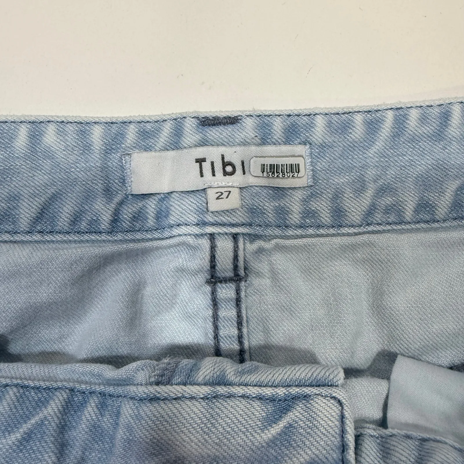 Tibi Light Blue jeans Mini Skirt size 27 - Image 3