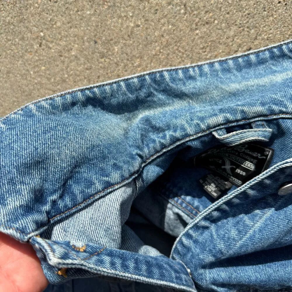 Vintage Y2K Eddie Bauer Jean Trucker Jacket Blue Denim Womens XXL gorpcore boho - Image 10