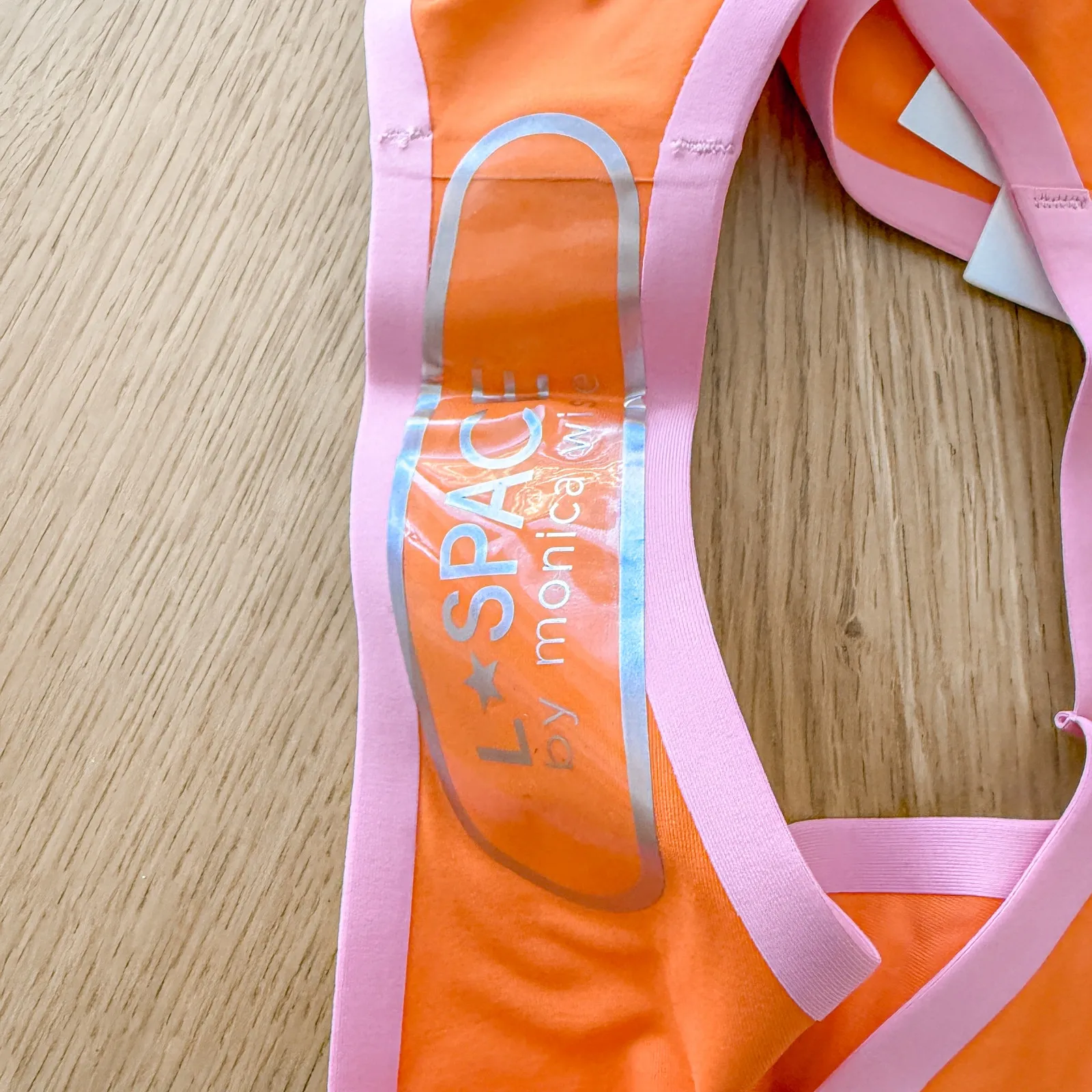 L Space Bikini Bottom Womens Large Orange Fused Ventura‎ Bitsy Retro Colorblock - Image 7