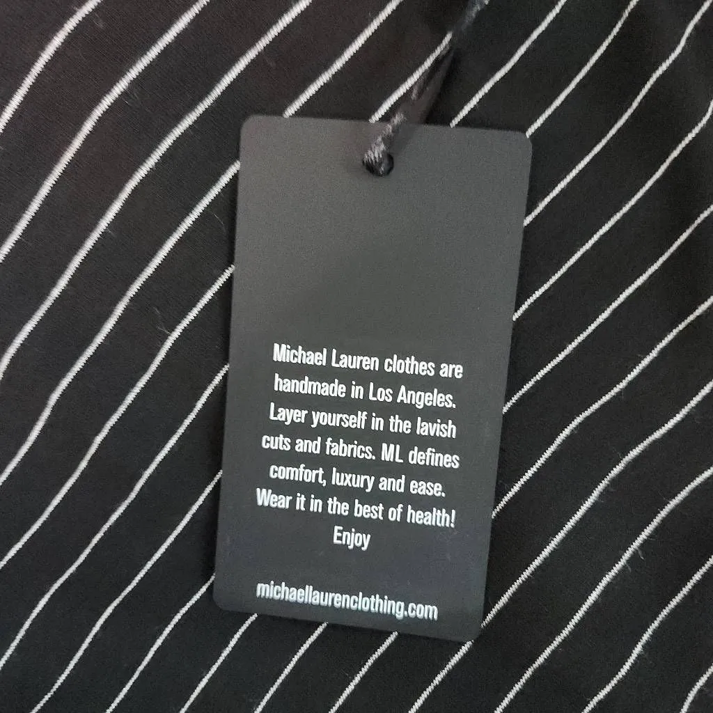 Michael Lauren Black Stripe Sleeveless Shift Dress Size Small NWT T-Shirt Dress - Image 6