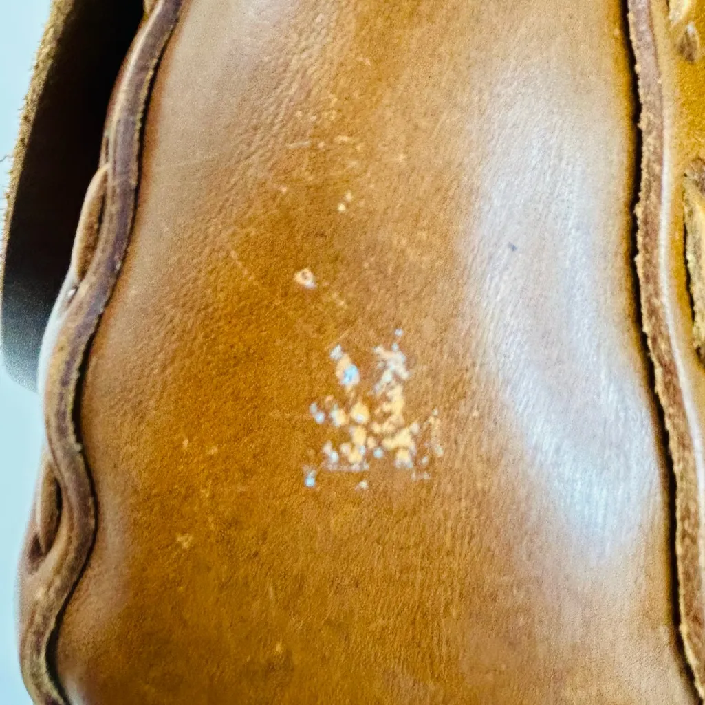 Mid Century 1960’s Brown Leather Hand Woven Saddle Bag EL CALIFORNIANS - Image 12