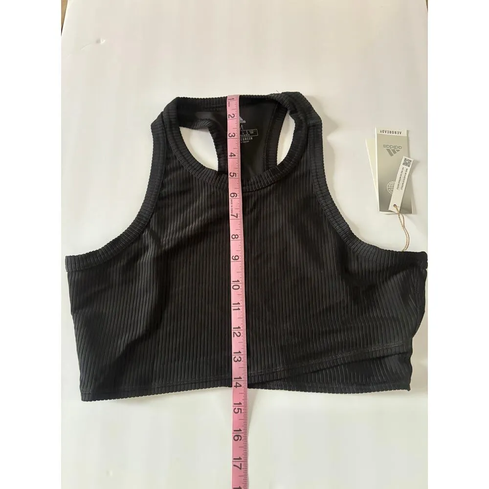 Adidas Yoga Studio Womens Black Sz M Racerback - Image 6
