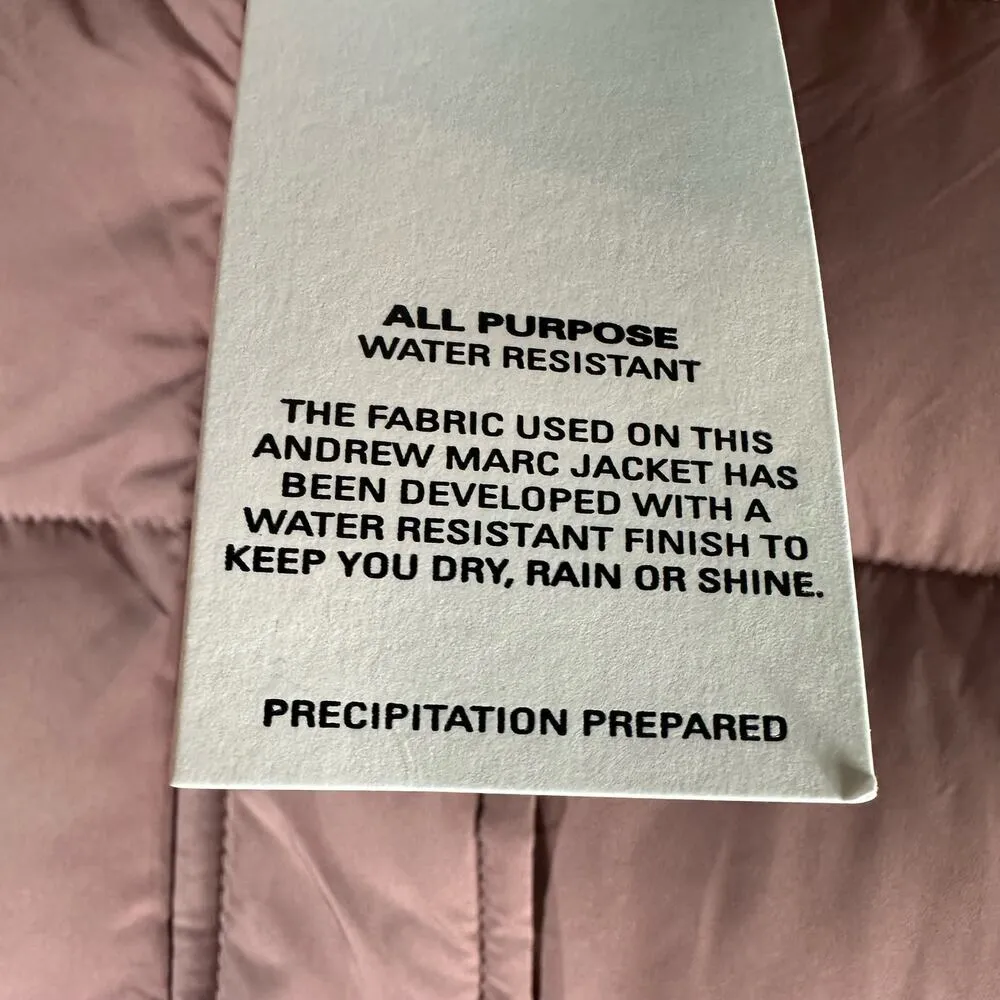 Andrew Marc Adler Puffer Water Resistant Jacket Size XL Mauve Premium Loft - Image 15