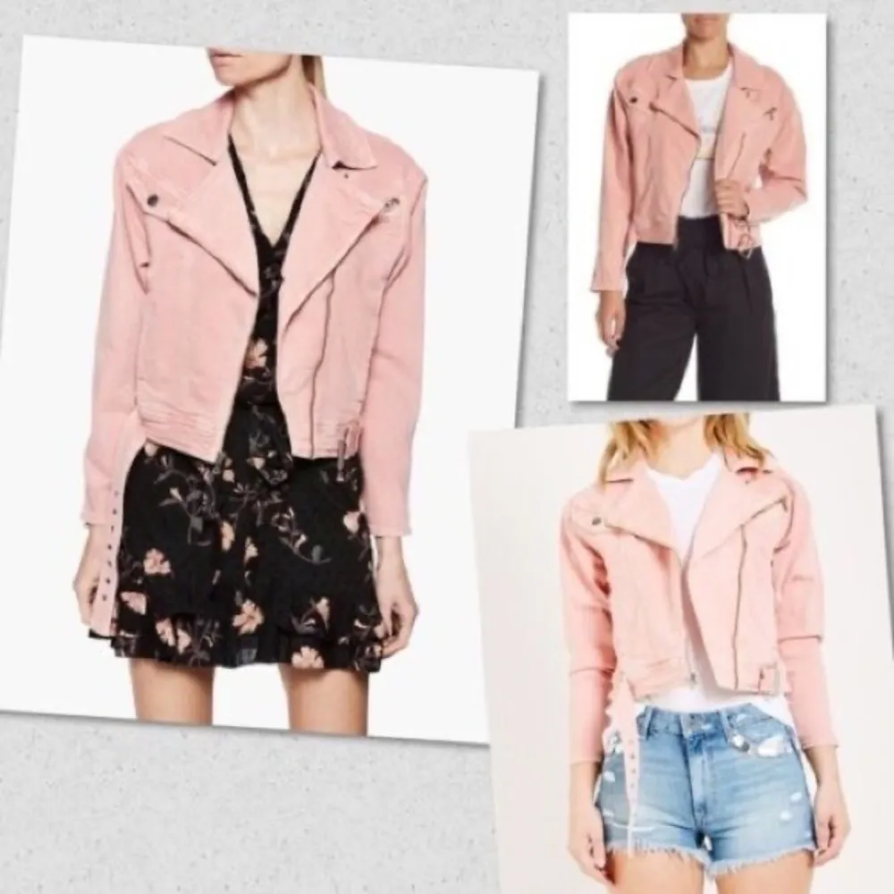 Paige   Dusty Pink Denim Jacket - Image 2