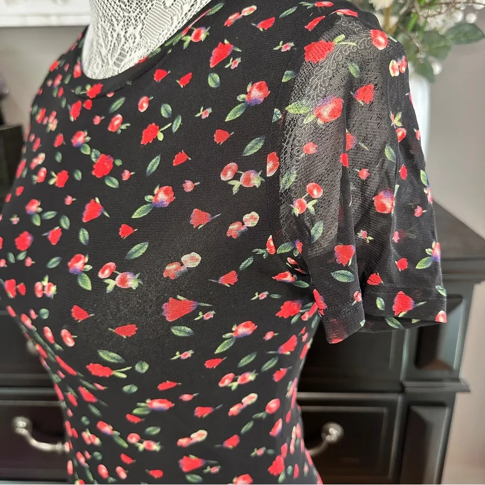 🌹 Princess Polly Sheer Mesh Floral Bodycon Mini Dress – Size 4 (US) - Image 5