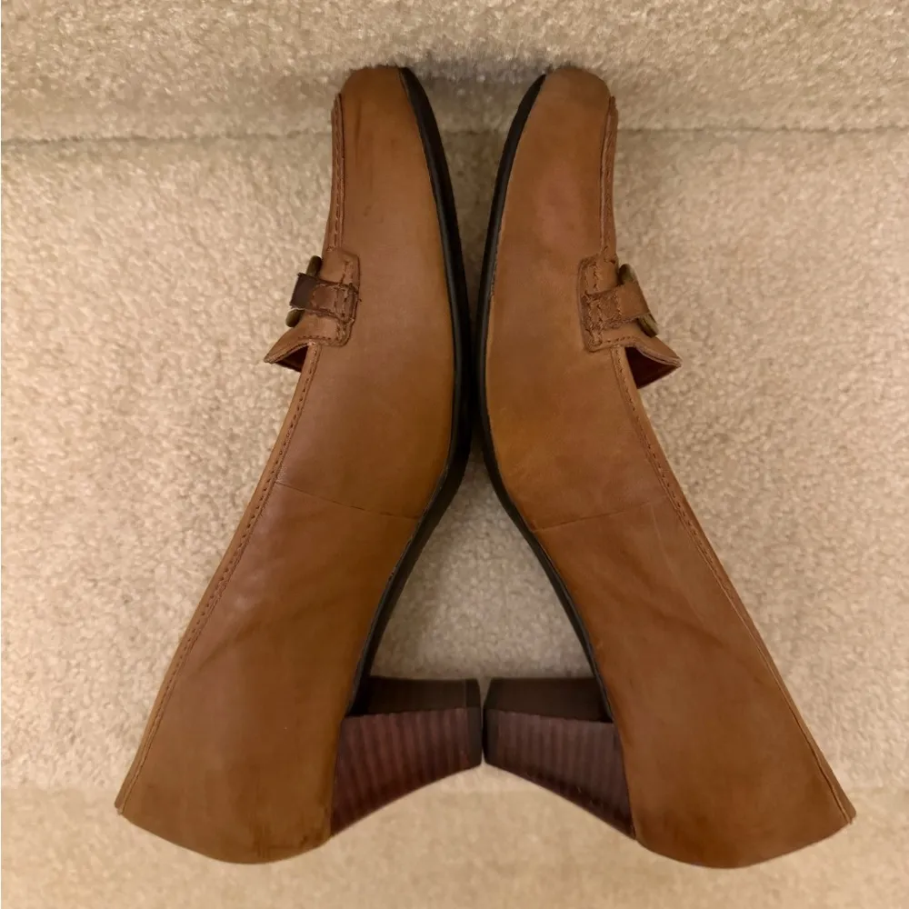 Clarks Artisan Womens Size 9.5 Decade Capri Brown Leather Heel Shoes 62267 - Image 5