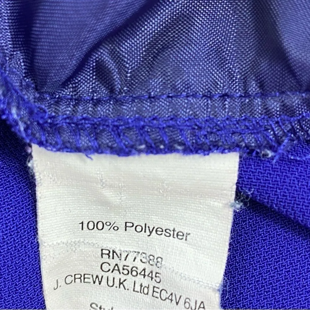 J.Crew Drapey Drawstring Pants Purple Blue 4 Elastic‎ Waist Cuffed Ankle - Image 8