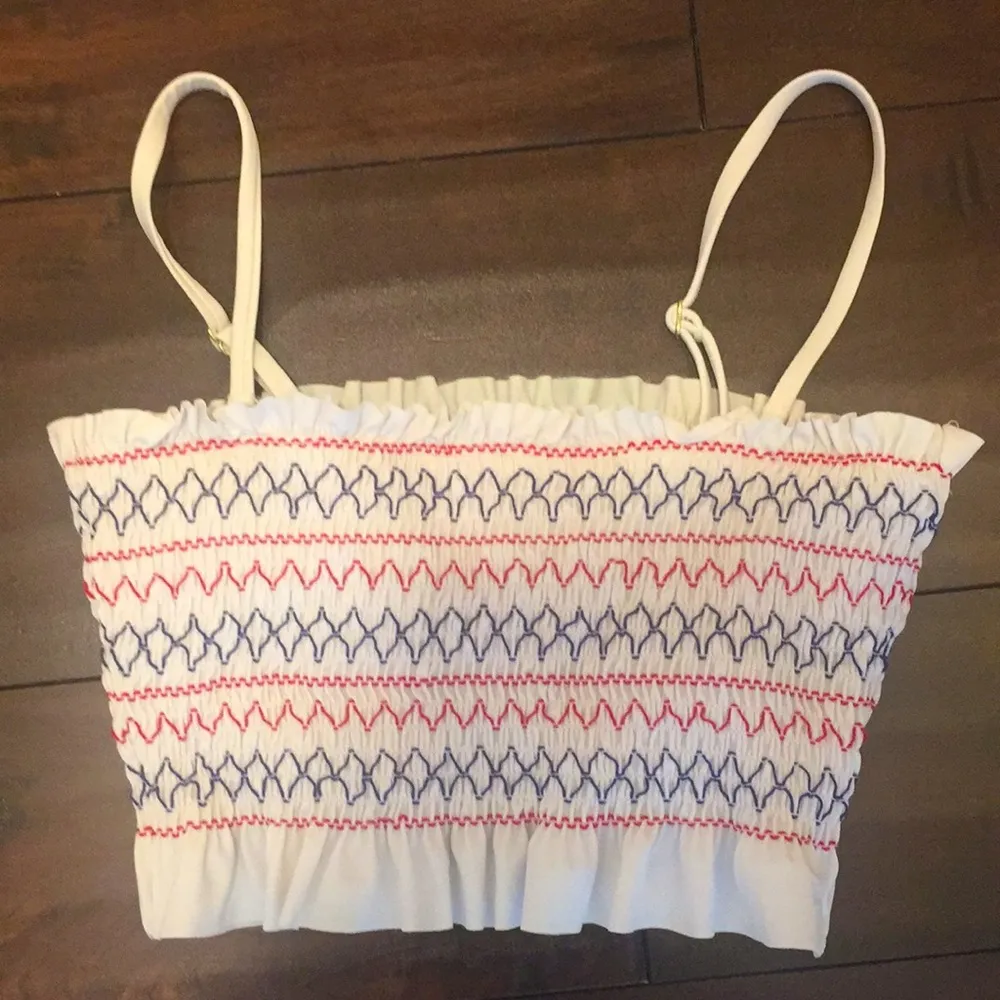 Tube top with removable straps embroidered design - Image 4