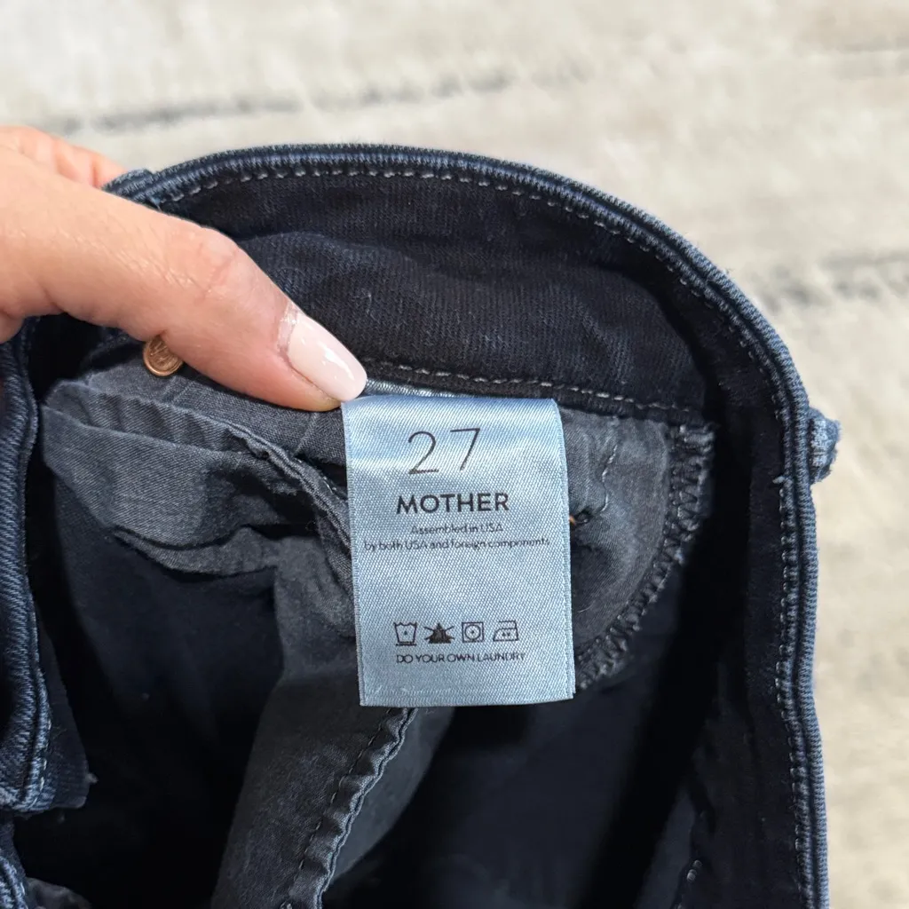 MOTHER High waisted looker ankle fray last call Skinny Jeans Blue Size 27 - Image 8