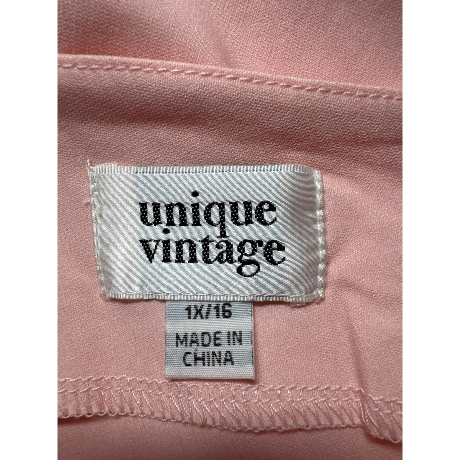 Unique Vintage Pink Cropped 50's Capris Pants Women's 1X16 High Rise Stretch - Image 3