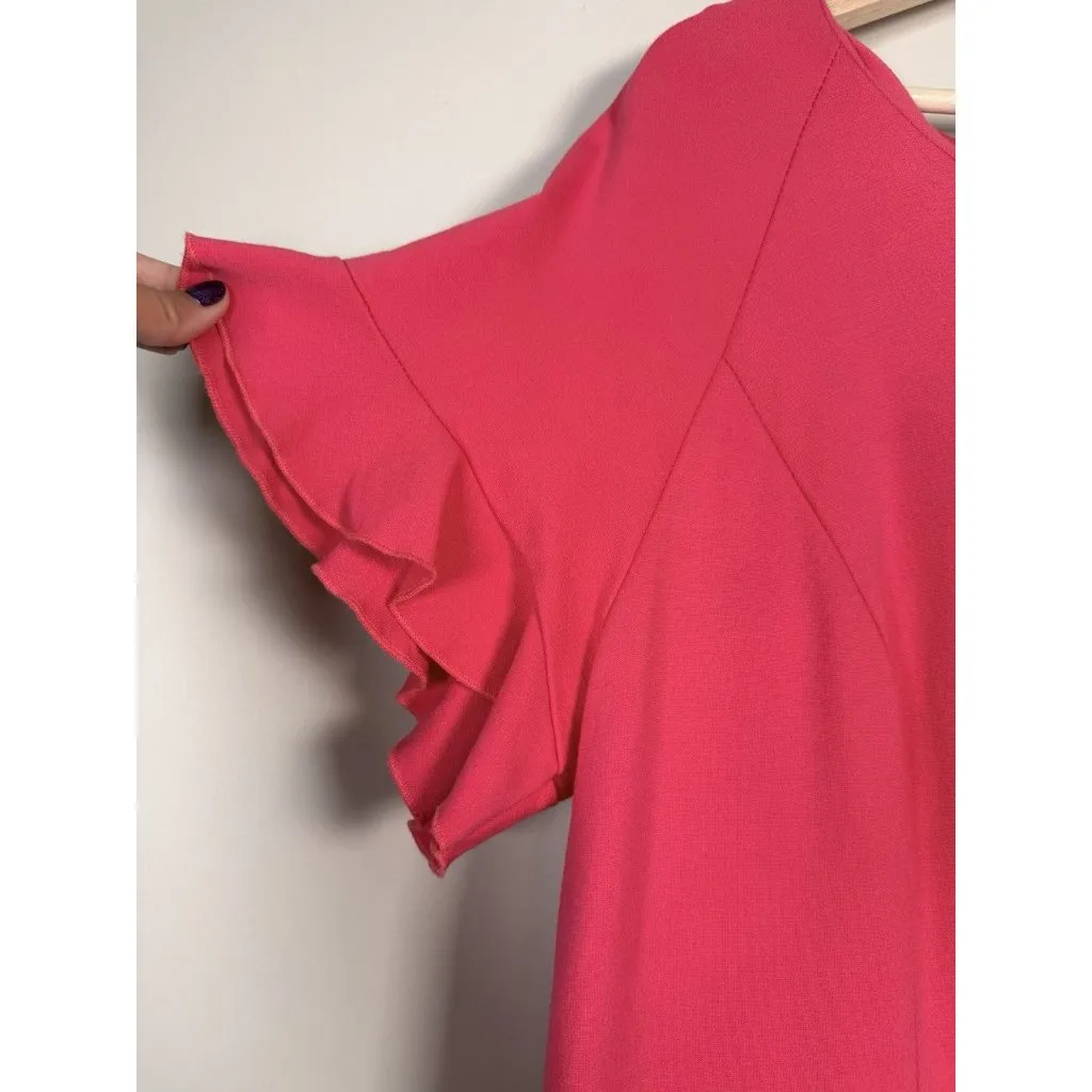 Eloquii Dress Women’s size 22 Pink Midi Stretch Comfort Party Office Career Date - Image 4