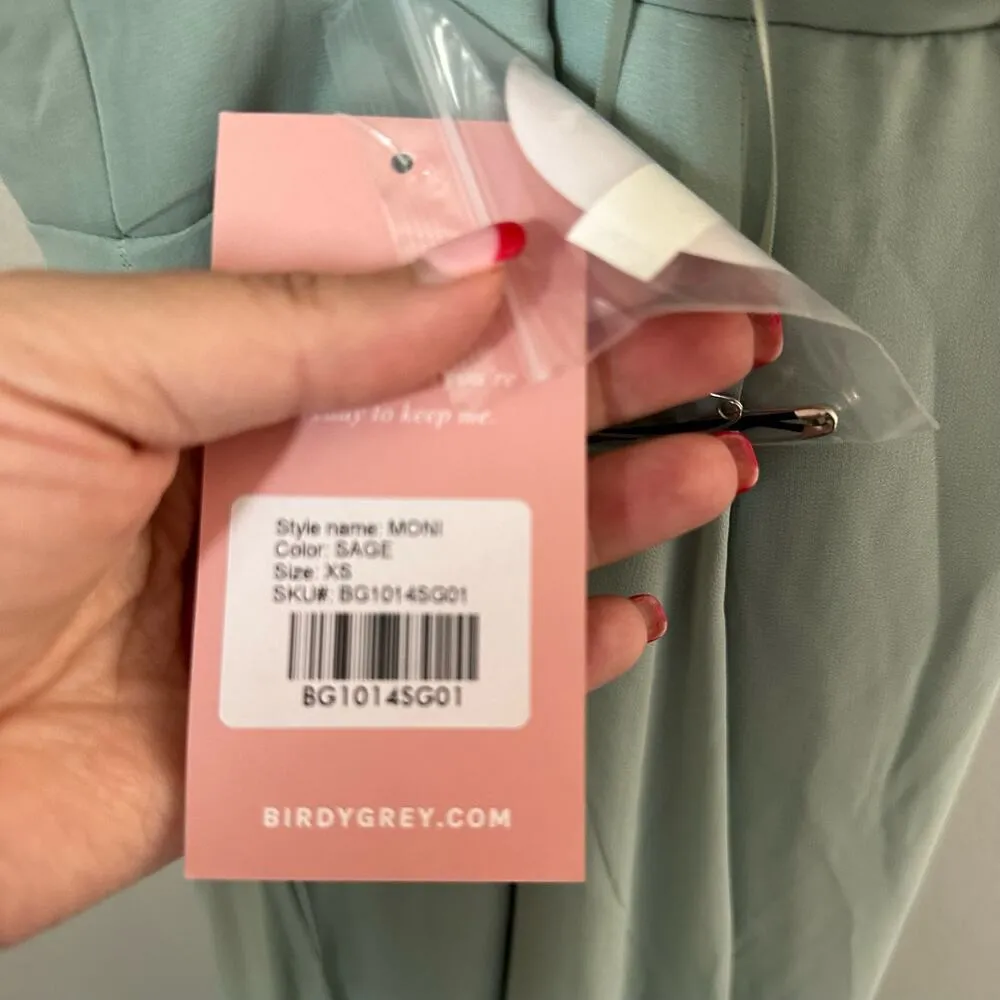 Birdy Grey Moni Convertible Bridesmaids Dress In Sage Green XS NWT - Image 9