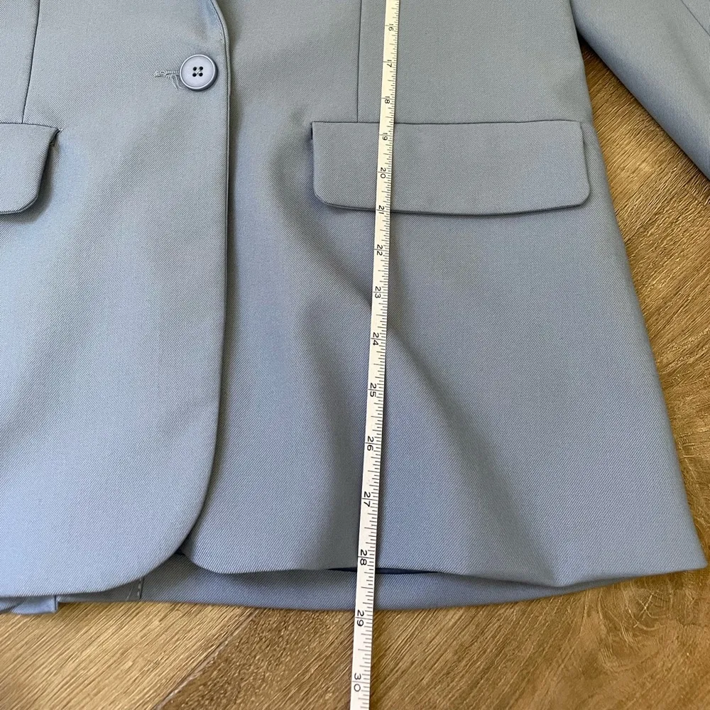 Endless Rose Periwinkle Blue Blazer Jacket One Button Shoulder Pads ~ Size M - Image 14