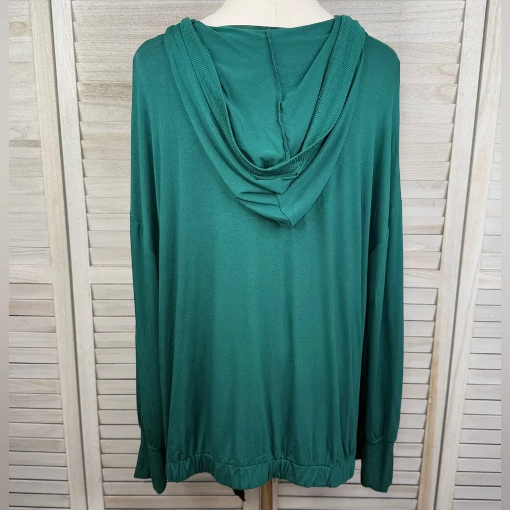 TORRID Super Soft Open Front Hoodie w Cinch
Bottom Green-1X - Image 2
