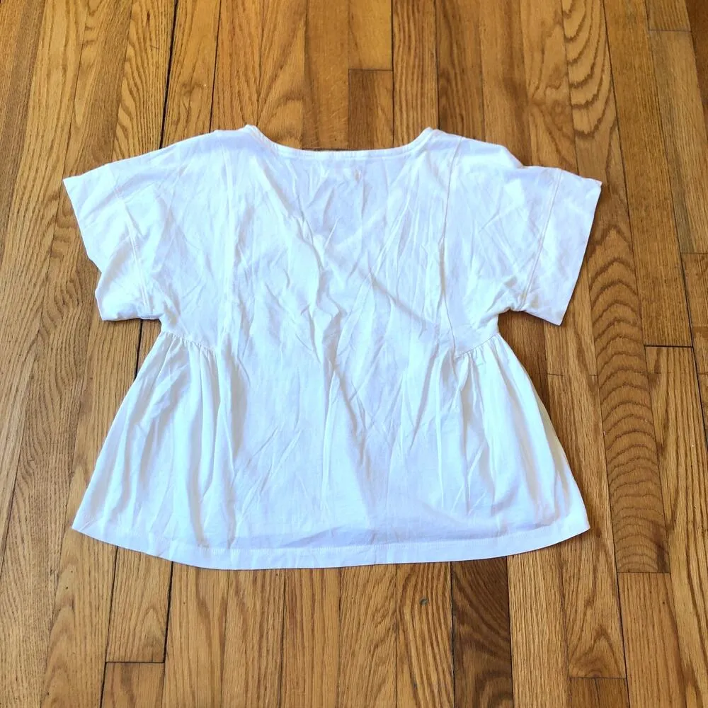 Madewell EUC Women's Supima Cotton Flutter-Sleeve Tee Lighthouse White Small - Image 6