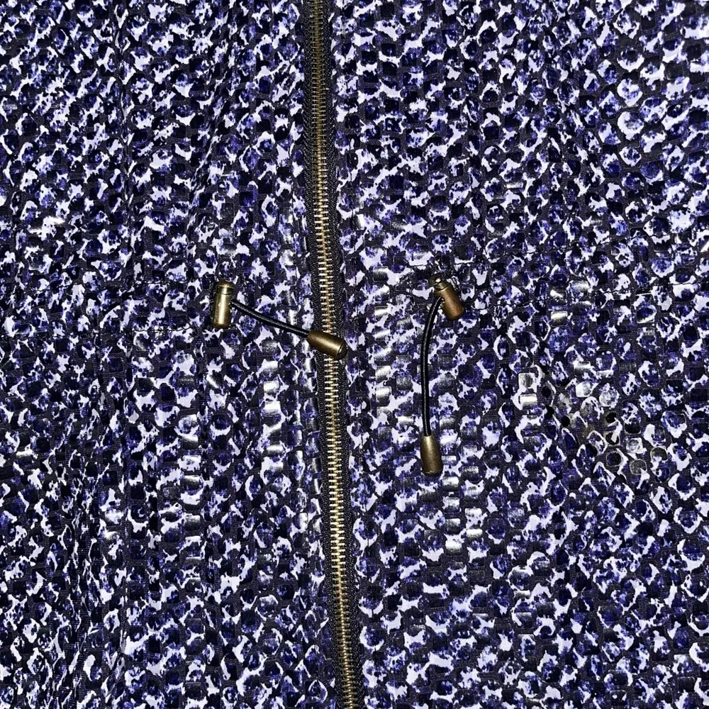 Vintage Ruby Rd Zip Up Blouse Jacket Blue Size 18 - Image 7