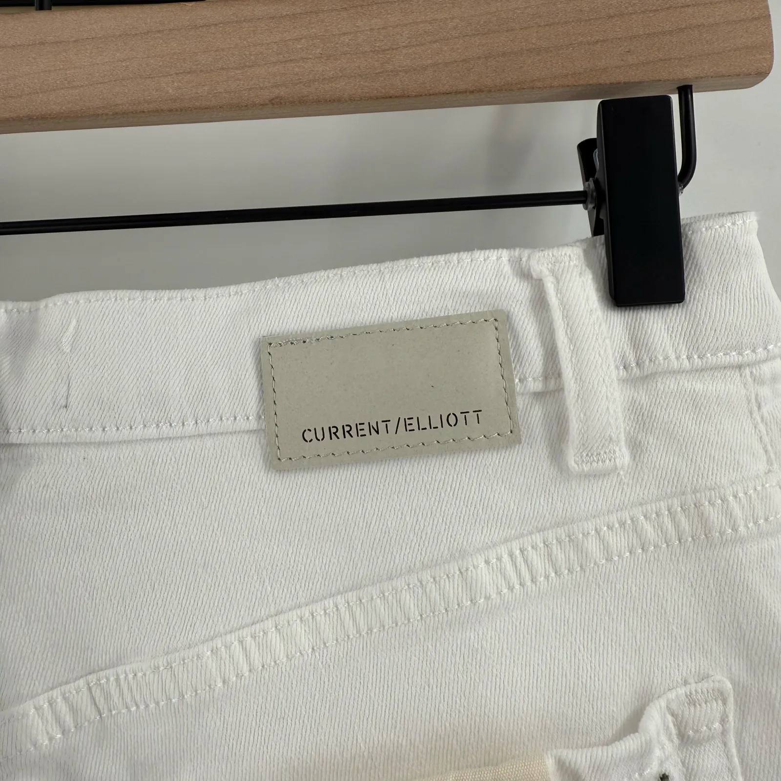 Current/Elliott Jeans Size 26 NWT Boulevard Crop Boot Optic White Stretch Denim - Image 12